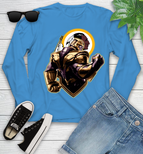 NFL Thanos Avengers Endgame Football Sports Washington Redskins Youth Long Sleeve 7