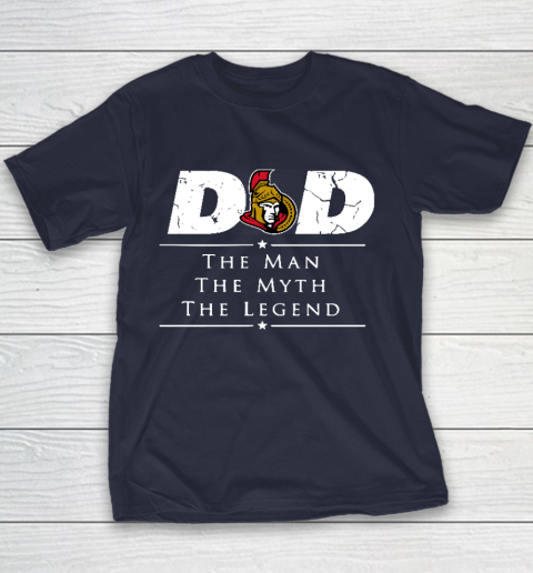 Ottawa Senators NHL Ice Hockey Dad The Man The Myth The Legend Youth T-Shirt 2