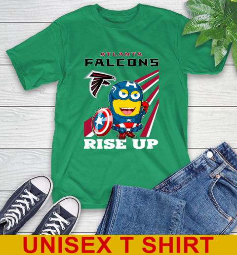 NFL Football Atlanta Falcons Captain America Marvel Avengers Minion Shirt T-Shirt 7