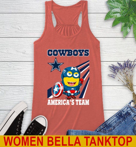 NFL Football Dallas Cowboys Captain America Marvel Avengers Minion Shirt Racerback Tank 3