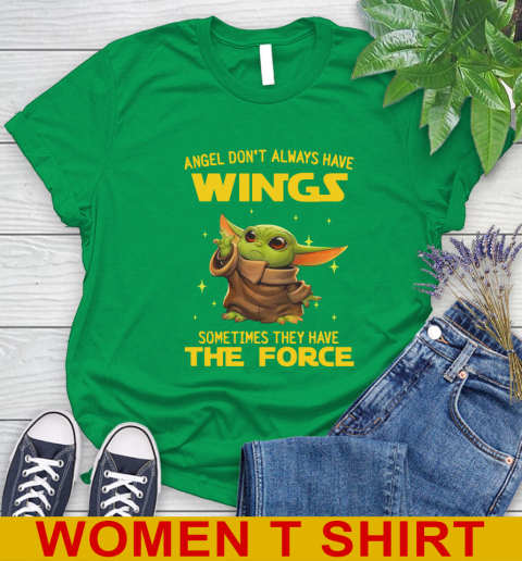 Baby Yoda Angel Don't Always Have Wings They Have The Force Shirt 91
