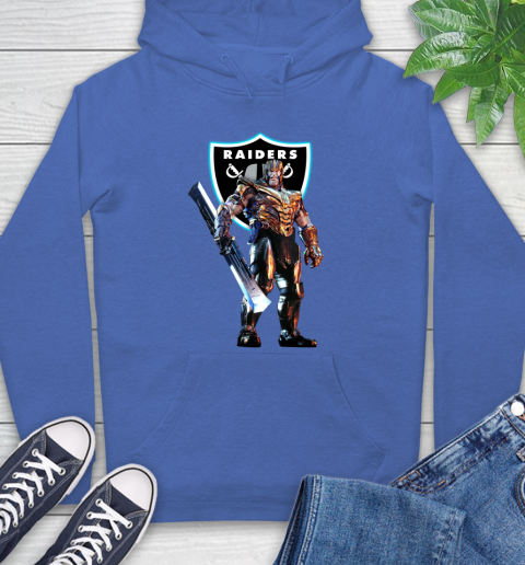 NFL Thanos Gauntlet Avengers Endgame Football Oakland Raiders Hoodie 9