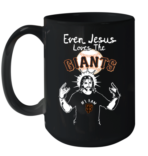 San Francisco Giants MLB Baseball Even Jesus Loves The Giants Shirt Ceramic Mug 15oz