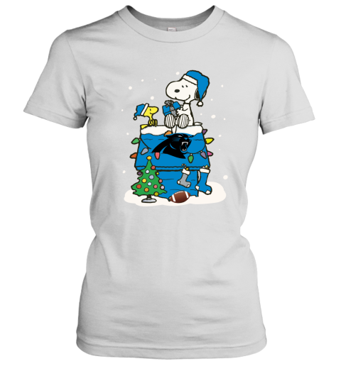 A Happy Christmas With Carolia Panthers Snoopy Women's T-Shirt