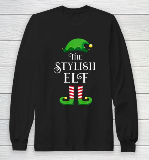 The Stylish Elf Matching Family Group Christmas Gift Long Sleeve T-Shirt