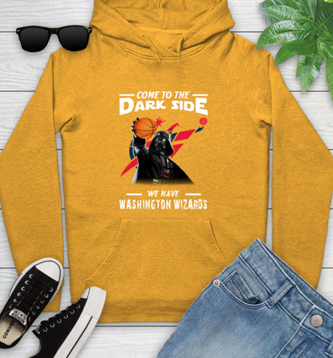 NBA Come To The Dark Side We Have Washington Wizards Star Wars Darth Vader Basketball Youth Hoodie 2
