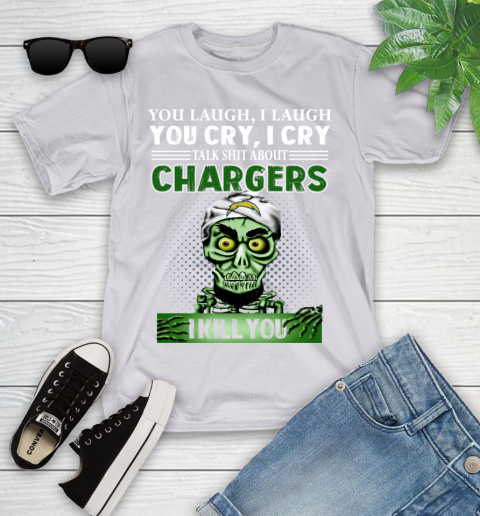 NFL Talk Shit About Los Angeles Chargers I Kill You Achmed The Dead Terrorist Jeffrey Dunham Football Youth T-Shirt 4