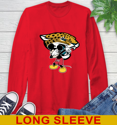 Jacksonville Jaguars NFL Football Dabbing Mickey Disney Sports Long Sleeve T-Shirt 10
