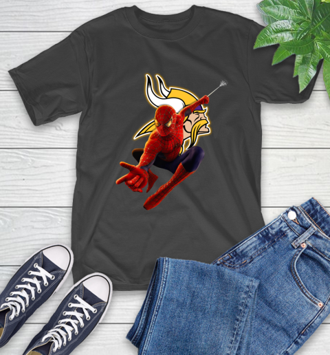 NFL Spider Man Avengers Endgame Football Minnesota Vikings T-Shirt 2