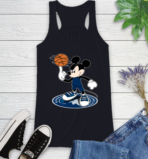 NBA Basketball Minnesota Timberwolves Cheerful Mickey Disney Shirt Racerback Tank 9