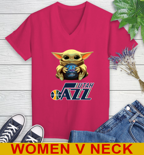 NBA Basketball Utah Jazz Star Wars Baby Yoda Shirt 86
