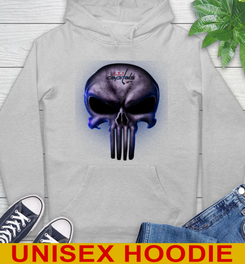 Washington Capitals NHL Hockey Punisher Skull Sports Hoodie 6