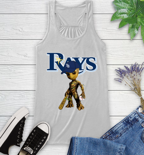 MLB Tampa Bay Rays Groot Guardians Of The Galaxy Baseball Racerback Tank