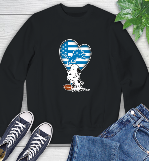 Detroit Lions NFL Football The Peanuts Movie Adorable Snoopy Sweatshirt 2