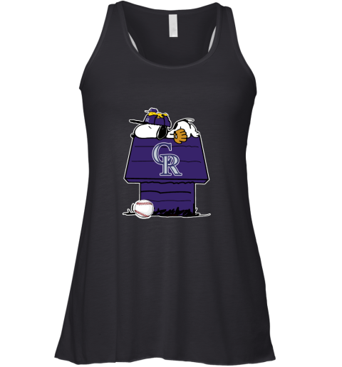 Colorado Rockies Snoopy And Woodstock Resting Together MLB Racerback Tank