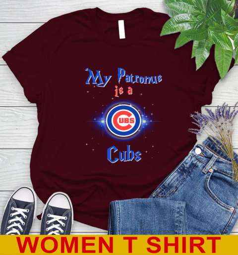 MLB Baseball Harry Potter My Patronus Is A Chicago Cubs Women's T-Shirt 6