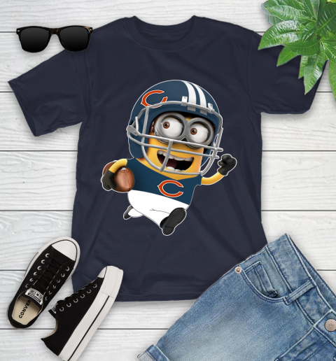 NFL Chicago Bears Minions Disney Football Sports Youth T-Shirt 3