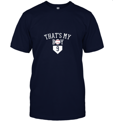 smbs 9 thats my boy baseball number shirt baseball momdad tee jersey t shirt 60 front navy