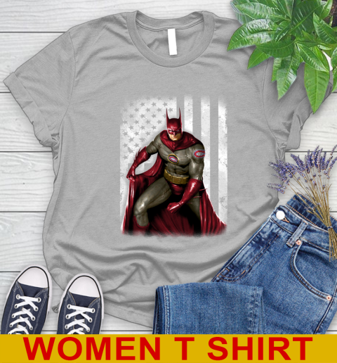 Montreal Canadiens NHL Hockey Batman DC American Flag Shirt Women's T-Shirt 5