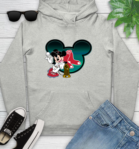 MLB Boston Red Sox The Commissioner's Trophy Mickey Mouse Disney Youth Hoodie
