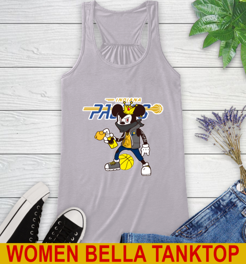Indiana Pacers NBA Basketball Mickey Peace Sign Sports Racerback Tank 6 Indiana Pacers NBA Basketball Mickey Peace Sign Sports Racerback Tank - Image 6
