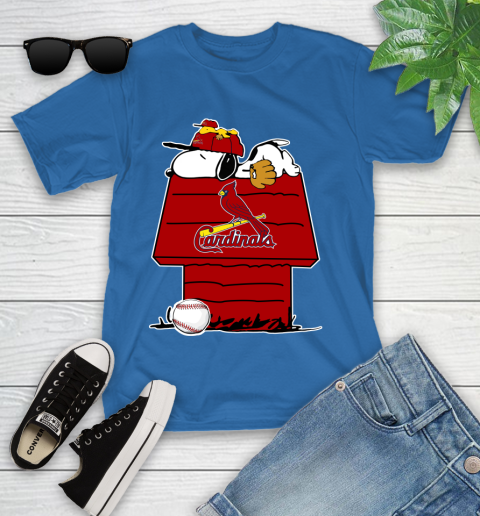 MLB St.Louis Cardinals Snoopy Woodstock The Peanuts Movie Baseball T Shirt Youth T-Shirt 9