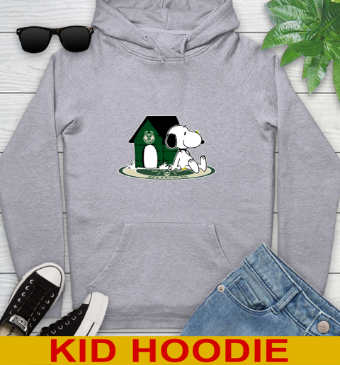 NBA Basketball Milwaukee Bucks Snoopy The Peanuts Movie Shirt Youth Hoodie 6