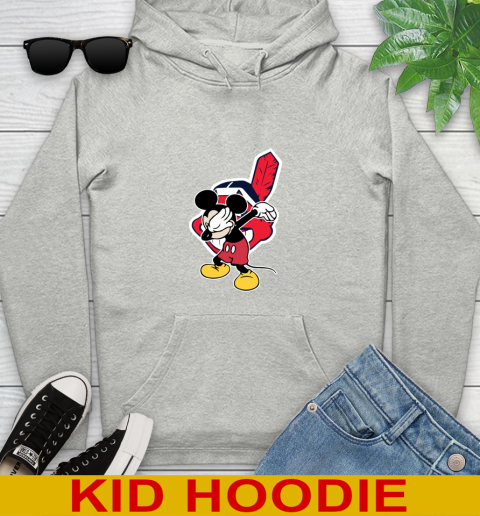 Cleveland Indians MLB Baseball Dabbing Mickey Disney Sports Youth Hoodie