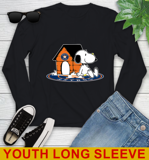 MLB Baseball Houston Astros Snoopy The Peanuts Movie Shirt Youth Long Sleeve 3 MLB Baseball Houston Astros Snoopy The Peanuts Movie Shirt Youth Long Sleeve - Image 3