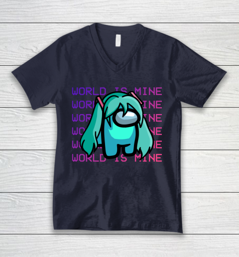 Among Us Shirt Hatsune Miku Imposter V-Neck T-Shirt 2