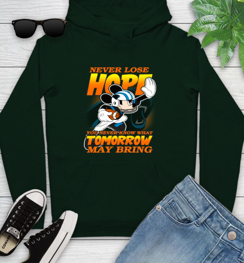 Carolina Panthers NFL Football Mickey Disney Never Lose Hope Youth Hoodie 14