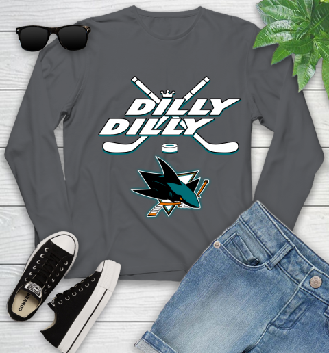 NHL San Jose Sharks Dilly Dilly Hockey Sports Youth Long Sleeve 8