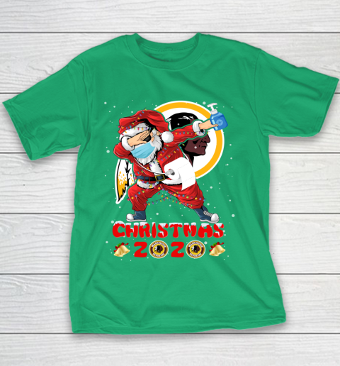 Washington Redskins Funny Santa Claus Dabbing Christmas 2020 NFL Youth T-Shirt 3
