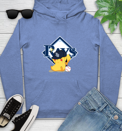 MLB Pikachu Baseball Sports Tampa Bay Rays Youth Hoodie 12