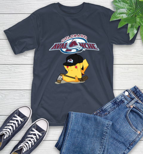 NHL Pikachu Hockey Sports Colorado Avalanche T-Shirt 4