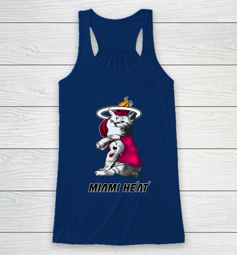 NBA Basketball My Cat Loves Miami Heat Racerback Tank 6