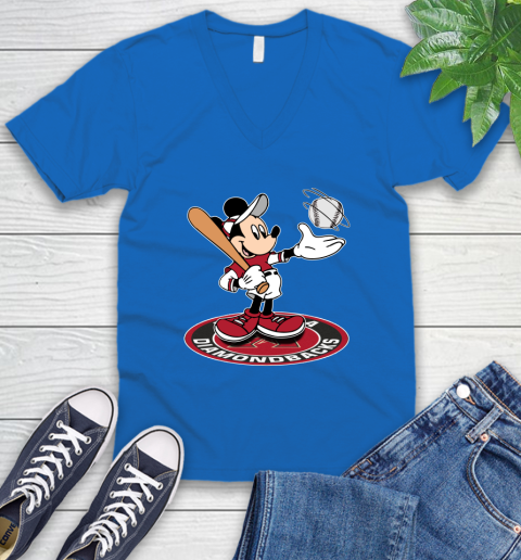 MLB Baseball Arizona Diamondbacks Cheerful Mickey Disney Shirt V-Neck T-Shirt 6