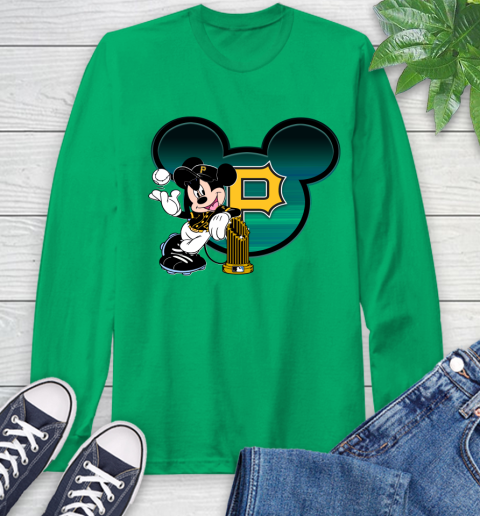 MLB Pittsburgh Pirates The Commissioner's Trophy Mickey Mouse Disney Long Sleeve T-Shirt 7