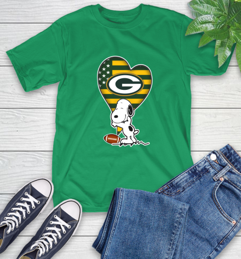 Green Bay Packers NFL Football The Peanuts Movie Adorable Snoopy T-Shirt 7