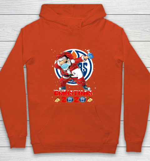 Edmonton Oilers Funny Santa Claus Dabbing Christmas 2020 NHL Youth Hoodie 3