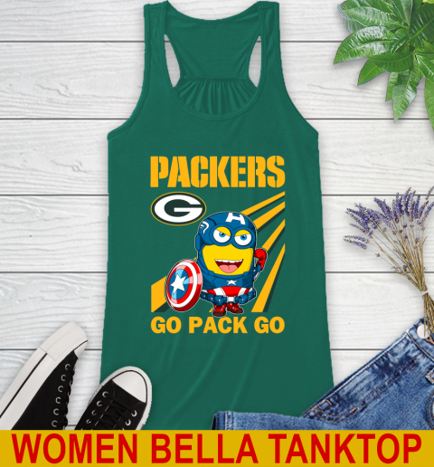 NFL Football Green Bay Packers Captain America Marvel Avengers Minion Shirt Racerback Tank 5