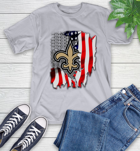 New Orleans Saints NFL Football American Flag T-Shirt 6