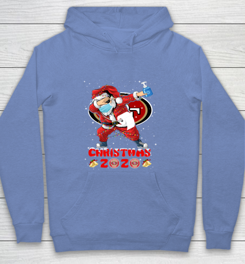 San Francisco 49ers Funny Santa Claus Dabbing Christmas 2020 NFL Youth Hoodie 8