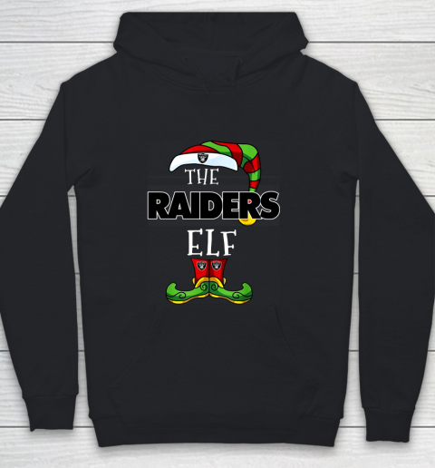 Oakland Raiders Christmas ELF Funny NFL Youth Hoodie