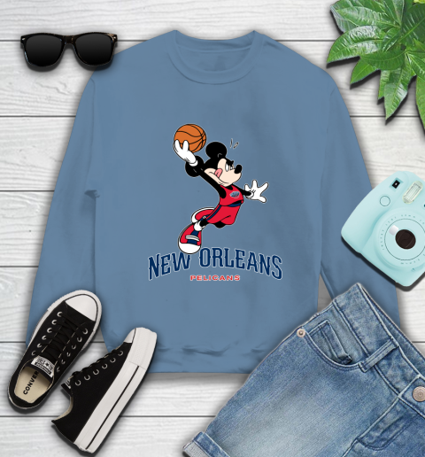 NBA Basketball New Orleans Pelicans Cheerful Mickey Mouse Shirt Sweatshirt 8
