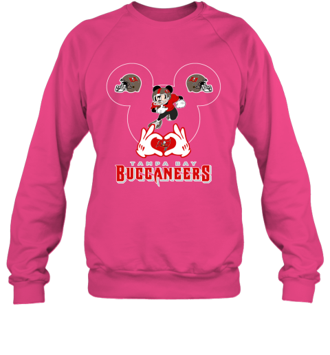 ilgp i love the buccaneers mickey mouse tampa bay buccaneers s sweatshirt 35 front heliconia