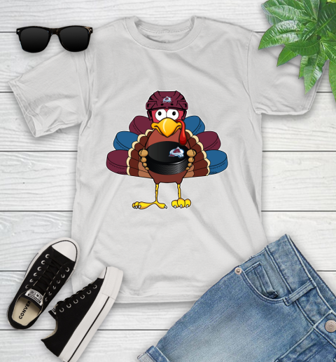 Colorado Avalanche Turkey Thanksgiving Day Youth T-Shirt