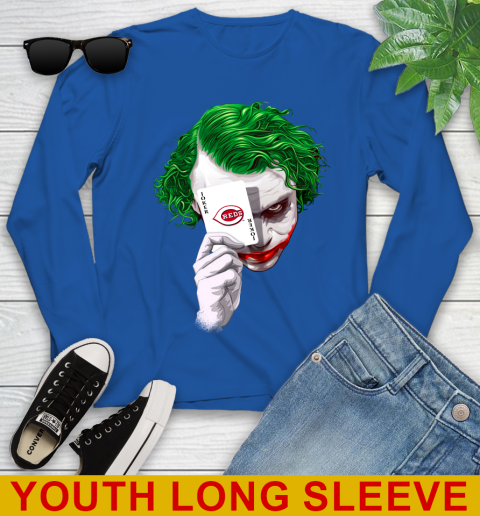 Cincinnati Reds MLB Baseball Joker Card Shirt Youth Long Sleeve 10