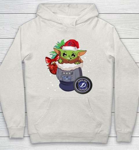 Tampa Bay Lightning Christmas Baby Yoda Star Wars Funny Happy NHL Hoodie 12