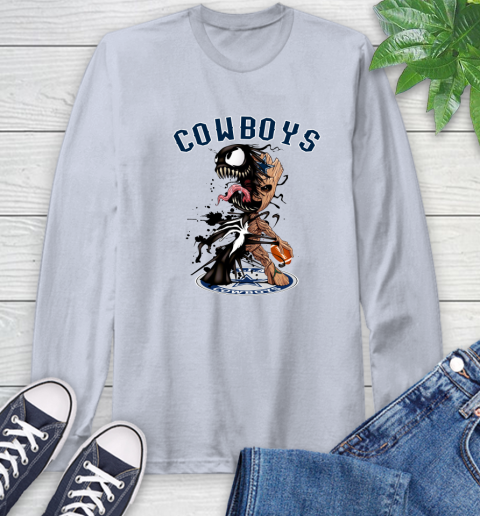 NFL Dallas Cowboys Football Venom Groot Guardians Of The Galaxy Long Sleeve T-Shirt 6